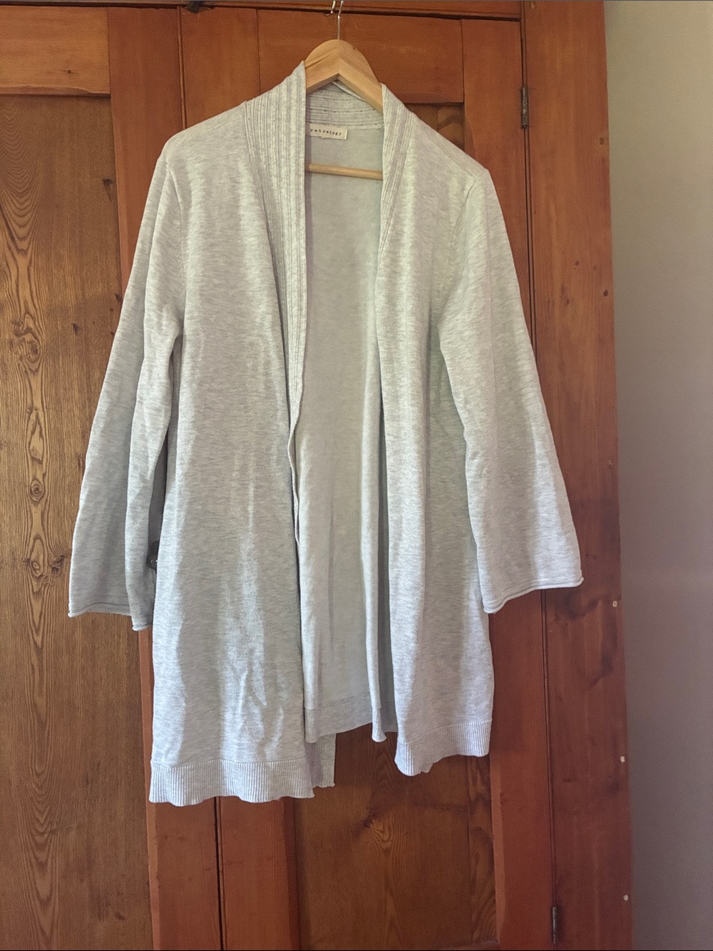 10/25$ 🧁 Light Gray Open-Front Women's Cardigan Sweater